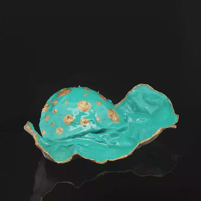 Blue Whisper– Papier-Mâché Statement Earrings | Sustainable Wearable Art