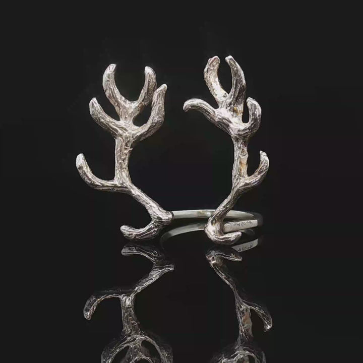 Deer Ring – Handcrafted 925 Sterling Silver | Symbol of Inner Guidance | Iranian Artisan Jewelry by Maralkunst