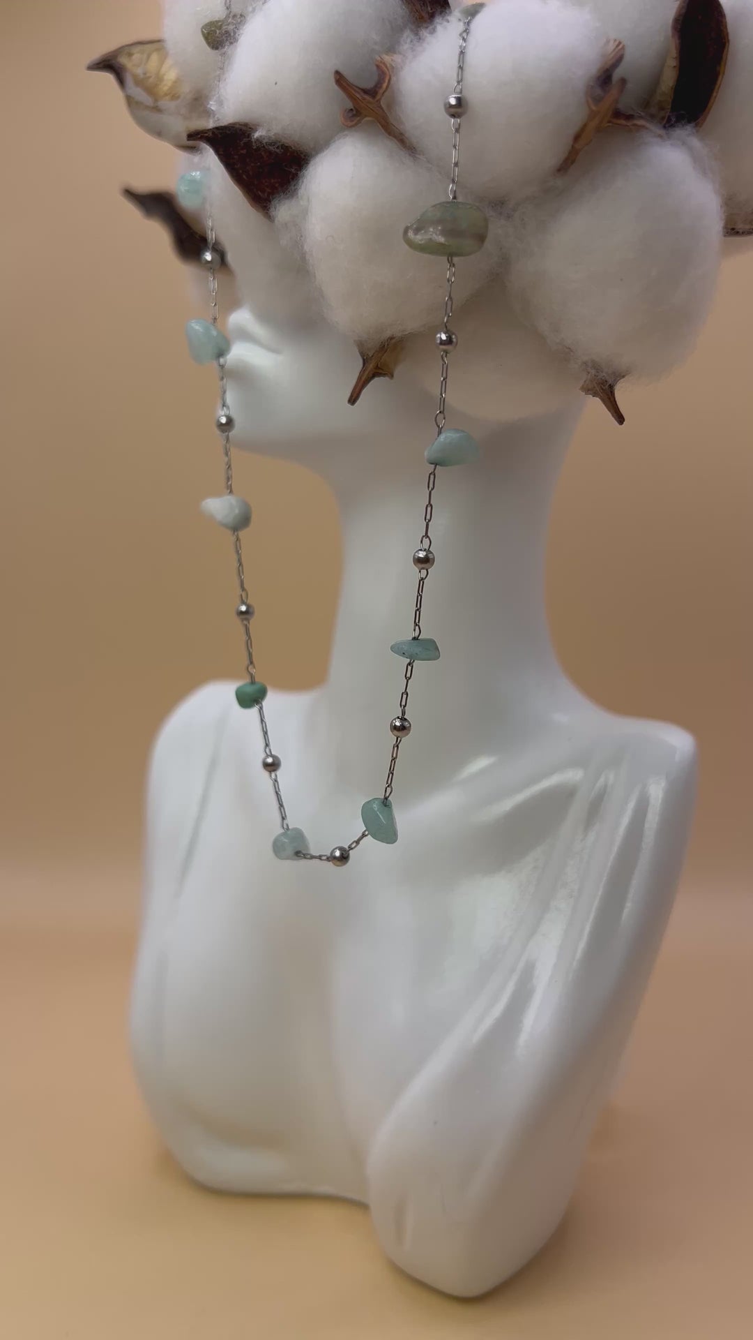 Rise with Grace, Aqua Blue Necklace by Maralkunst