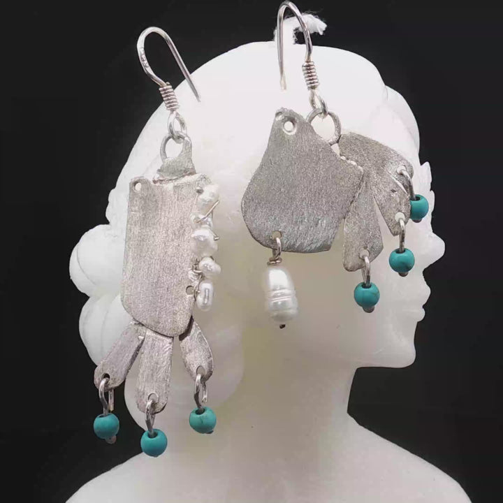 Handmade 925 Silver with Grape Agate & Watermelon Tourmaline | Iranian Artisan Jewelry