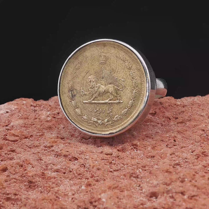 Shir o Khorshid Heritage Ring – Pahlavi 50 Dinar in Sterling Silver “A circle of silver. A century of history.”