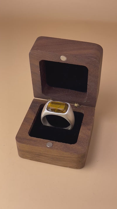 The Eye of Power – Artisan Silver Ring with Tiger’s Eye