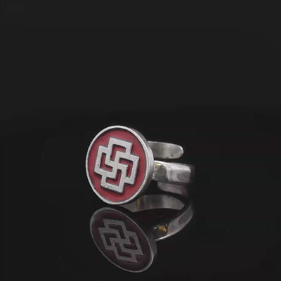 Viking Symbols Minakari Ring Collection – 925 Silver, Handmade Limited Edition