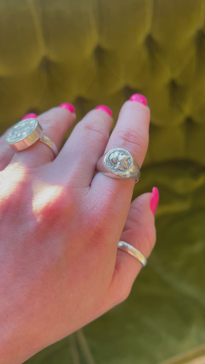 Athena Signet Ring

The face of wisdom, carved in silver — a symbol of strength guided by mind.