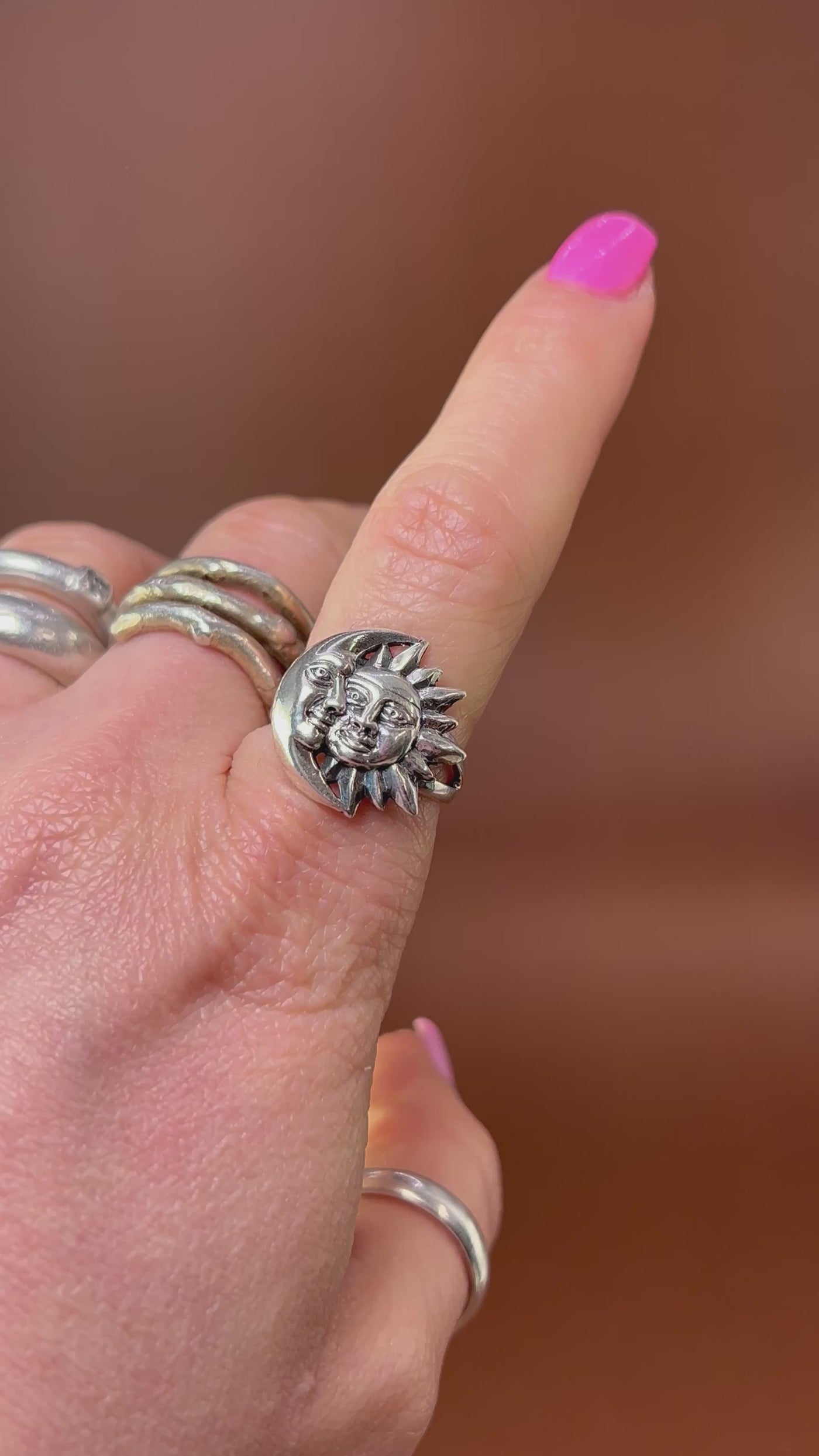 🌞🌙 Sol y Luna – Sterling Silver Ring from Mexico