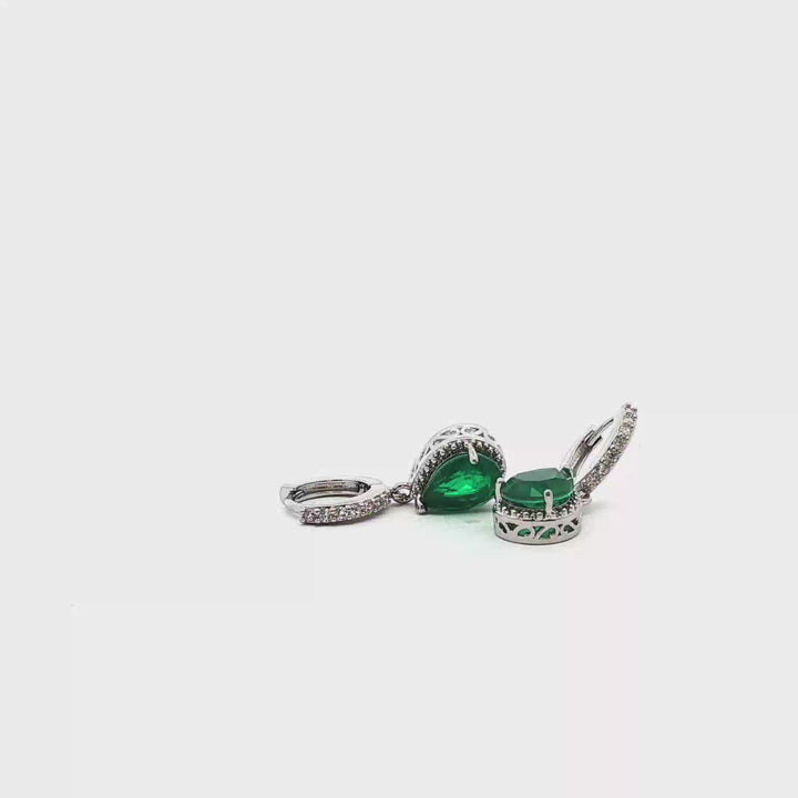 Paraiba-Inspired Teardrop Earrings – 925 Sterling Silver