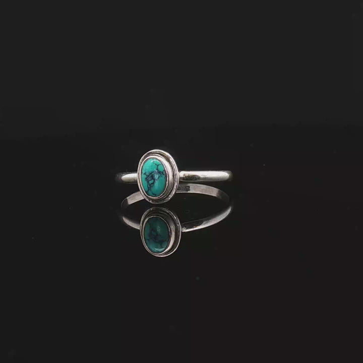 Turquoise Ring – Sterling Silver 925 Handmade | Bohemian Gemstone Ring