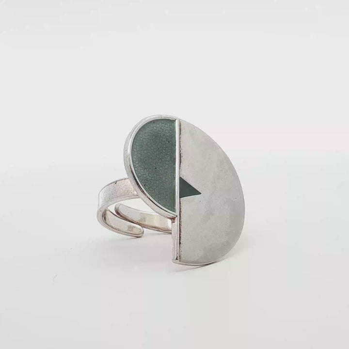 Curated Vintage Norwegian Sterling Silver Adjustable Ring – Scandinavian Modernist Design