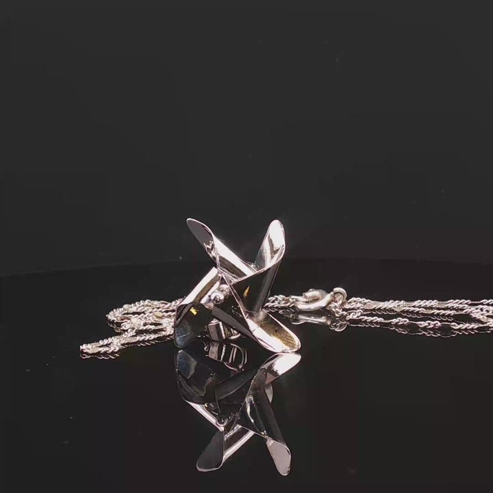 Spinning Top Memory فرفره Necklace – 925 Silver Art Jewelry | Contemporary Art Jewelry by Maralkunst