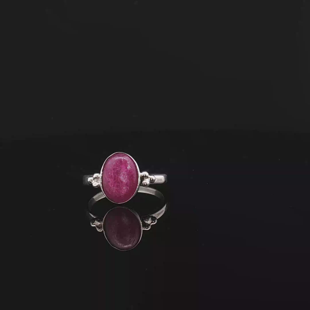 Ruby Ring – Sterling Silver 925 Handmade | Bohemian Gemstone Ring