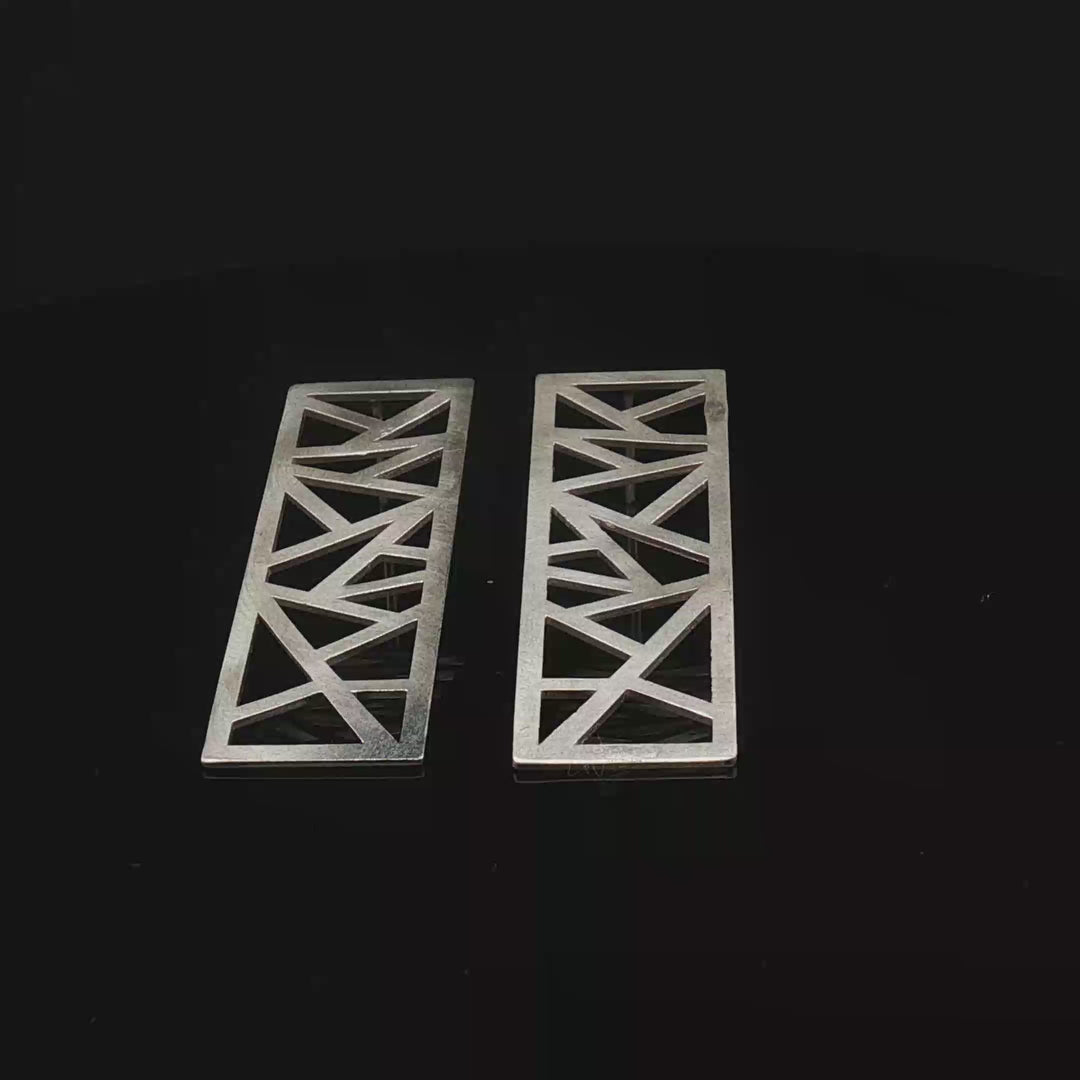 Contemporary Persian Silver Earrings