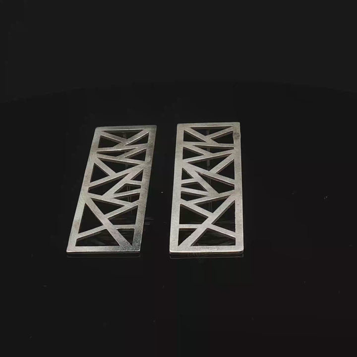 Contemporary Persian Silver Earrings