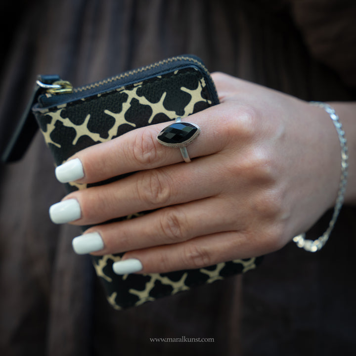 Maral authentic premium Mexican Black onyx handmade 925 silver ring