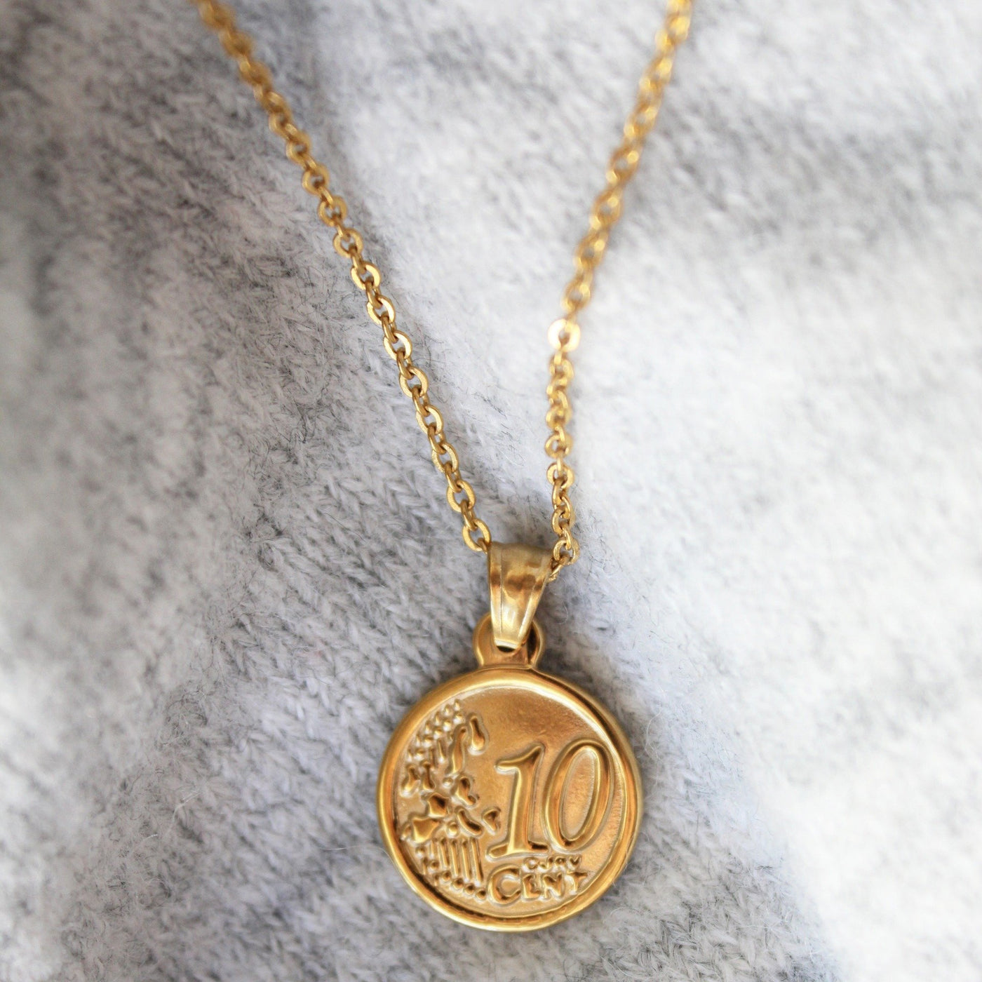 10 Cent Gold Necklace - Maral Kunst Jewelry