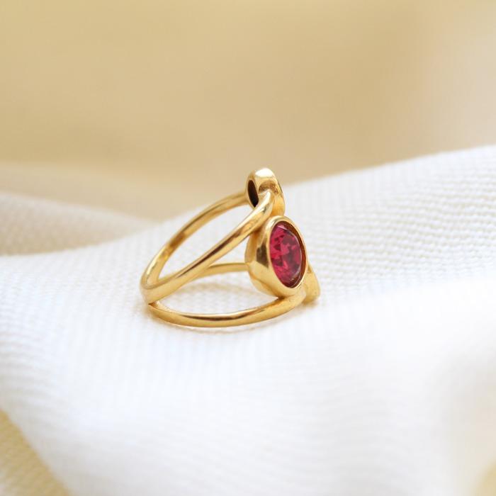 3 Color Cubic Zirconia Ring - Maral Kunst Jewelry