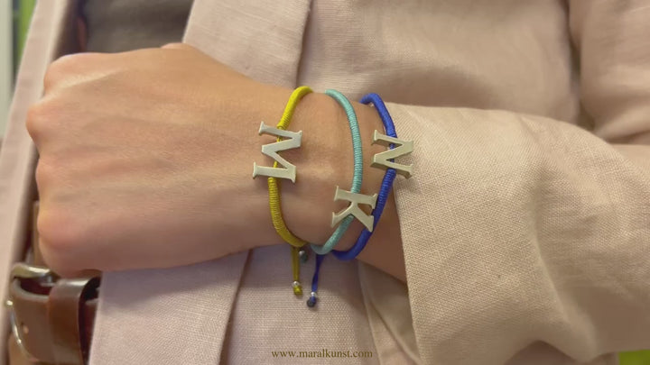 Iranian Handmade letter K 925 Silver Bracelet