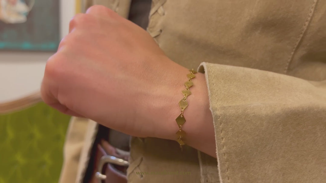 Maral Geometric pvd steel bracelet Anklet