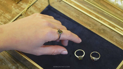 Genuine Garnet Gemstone Ring