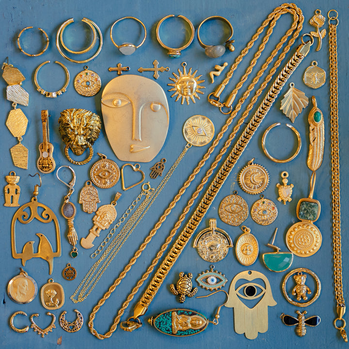 Indian  brass Geometric Earrings