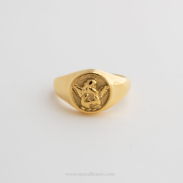 Guardian Angel Silver Ring - Maral Kunst Jewelry