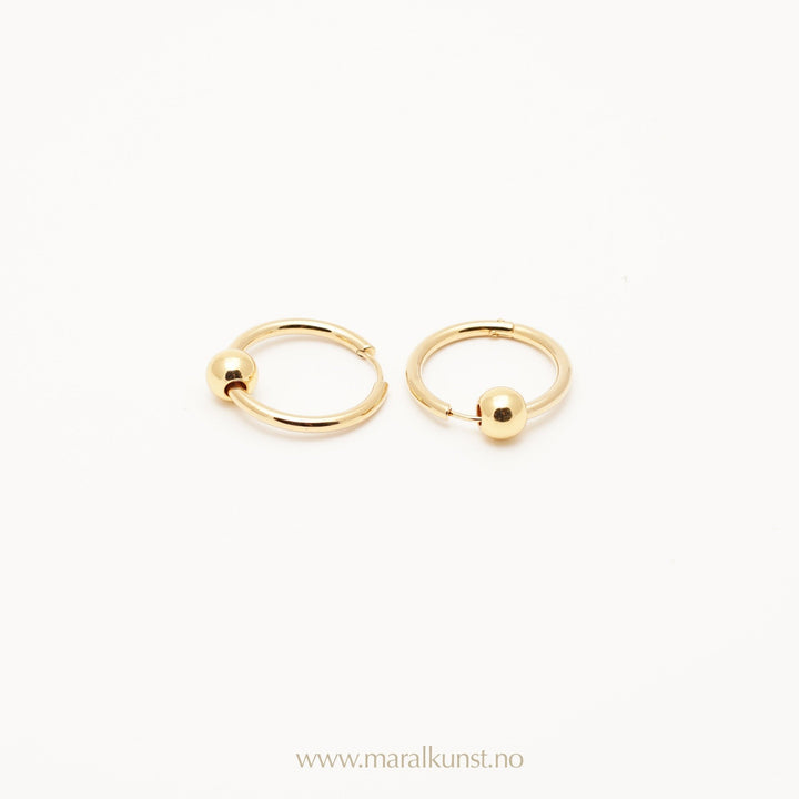Ball Hoop Earrings - Maral Kunst Jewelry