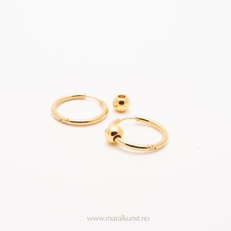 Ball Hoop Earrings - Maral Kunst Jewelry