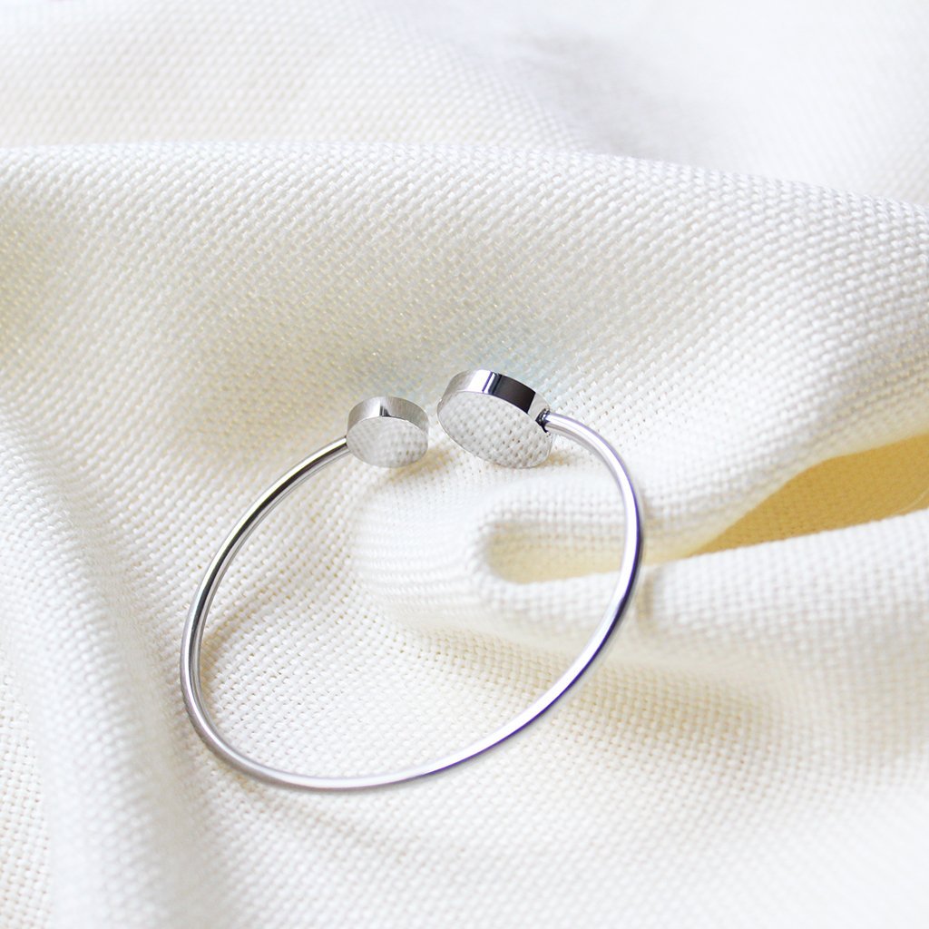 Blue Circle Cuff Bracelet - Maral Kunst Jewelry
