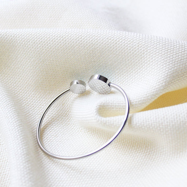 Blue Circle Cuff Bracelet - Maral Kunst Jewelry