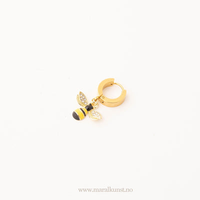 Bee Earrings in 18K Yellow Gold - Maral Kunst Jewelry