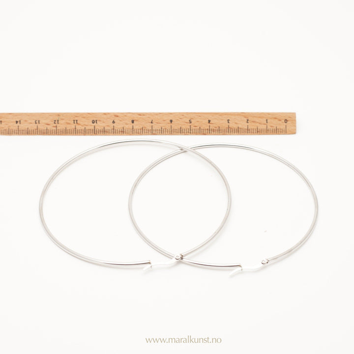 Stainless Steel Big Hoop Earrings - Maral Kunst Jewelry
