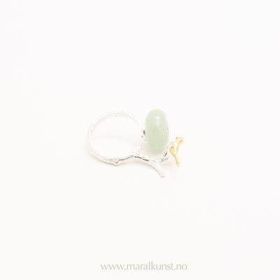 Bird Jade Ring in Silver - Maral Kunst Jewelry