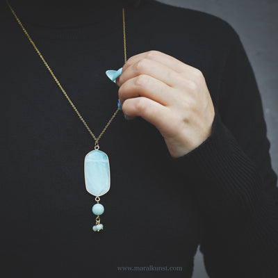 Blue Stone necklace - Maral Kunst Jewelry