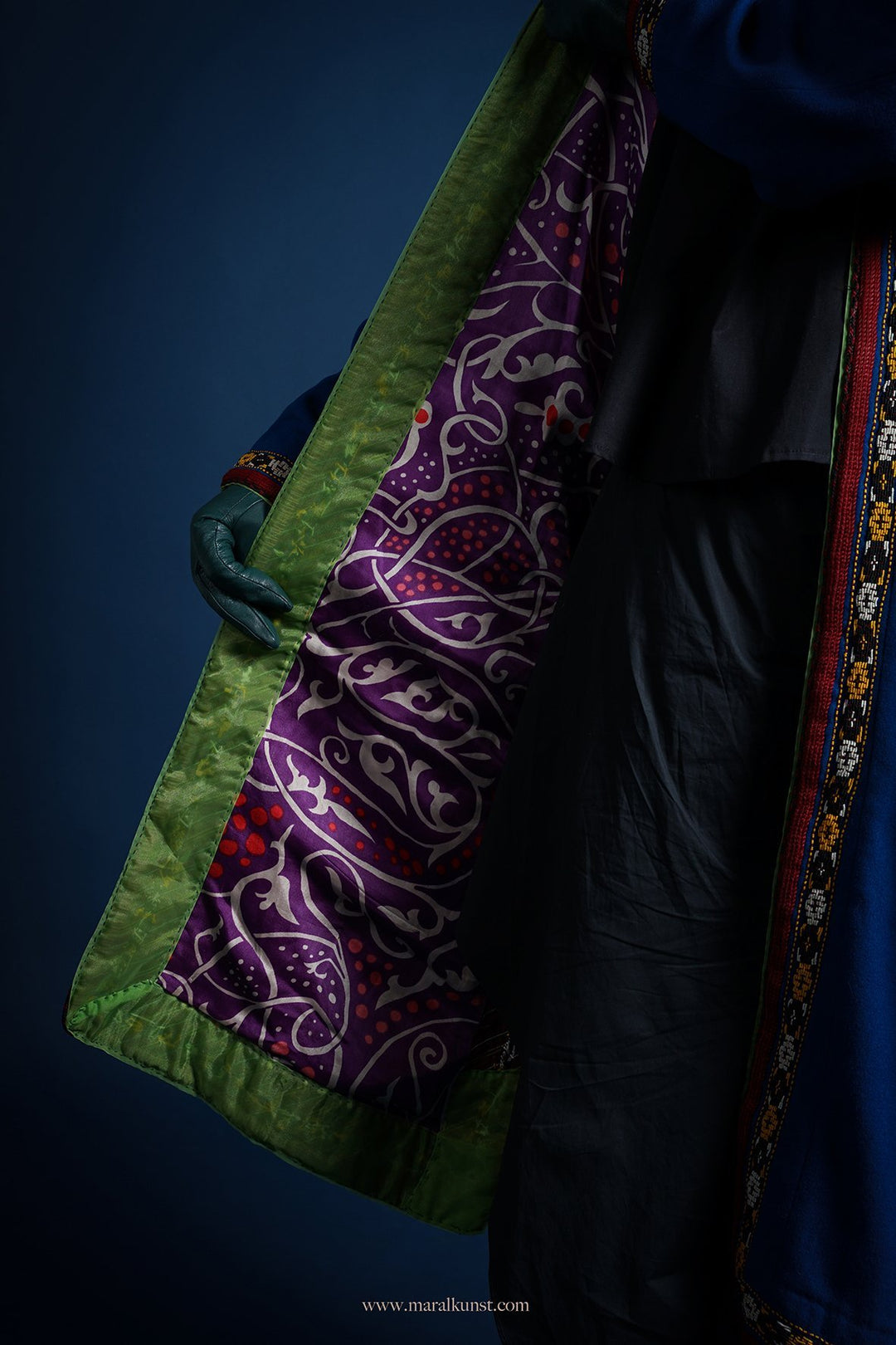 Blue wool turkmen custom - Maral Kunst Jewelry