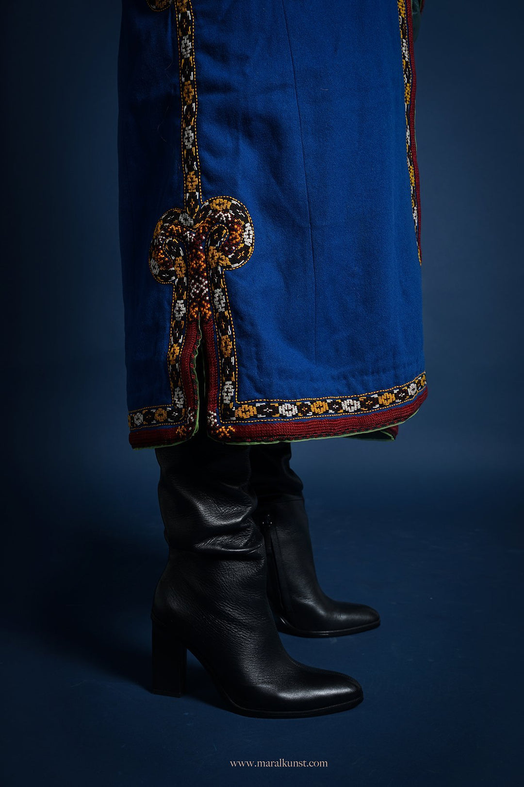 Blue wool turkmen custom - Maral Kunst Jewelry