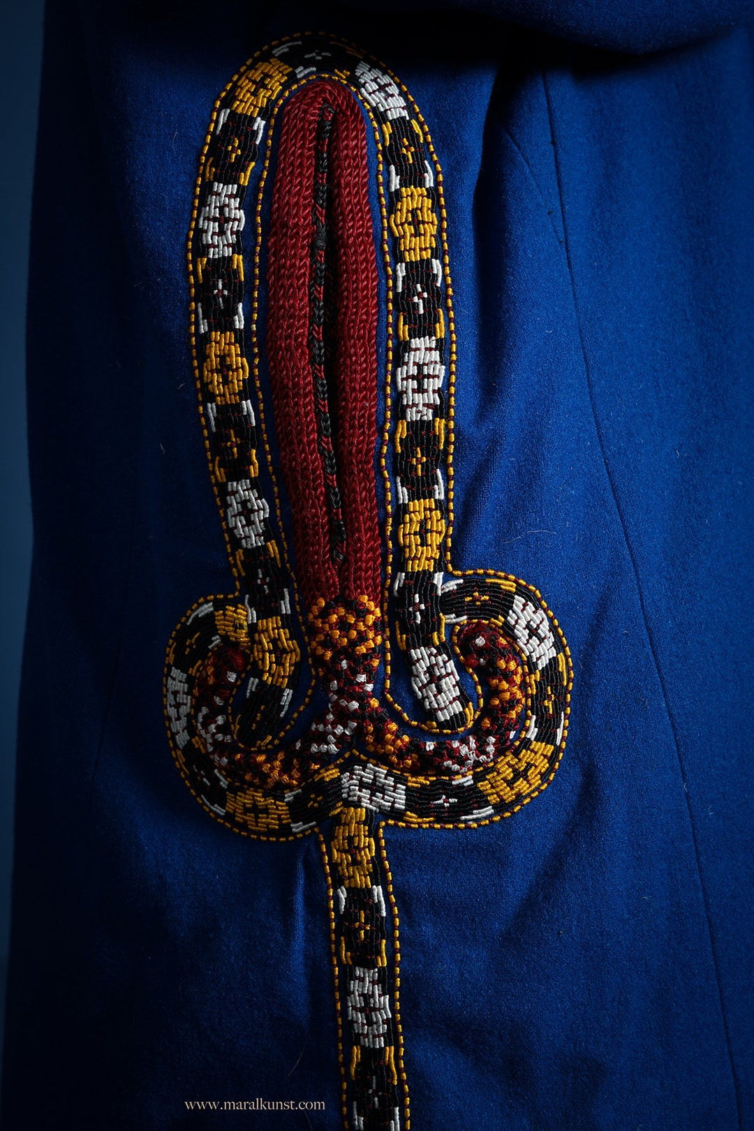 Blue wool turkmen custom - Maral Kunst Jewelry