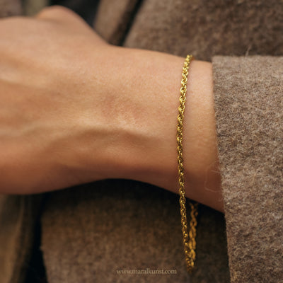 Rope Chain goldplated stainlessteel bracelet