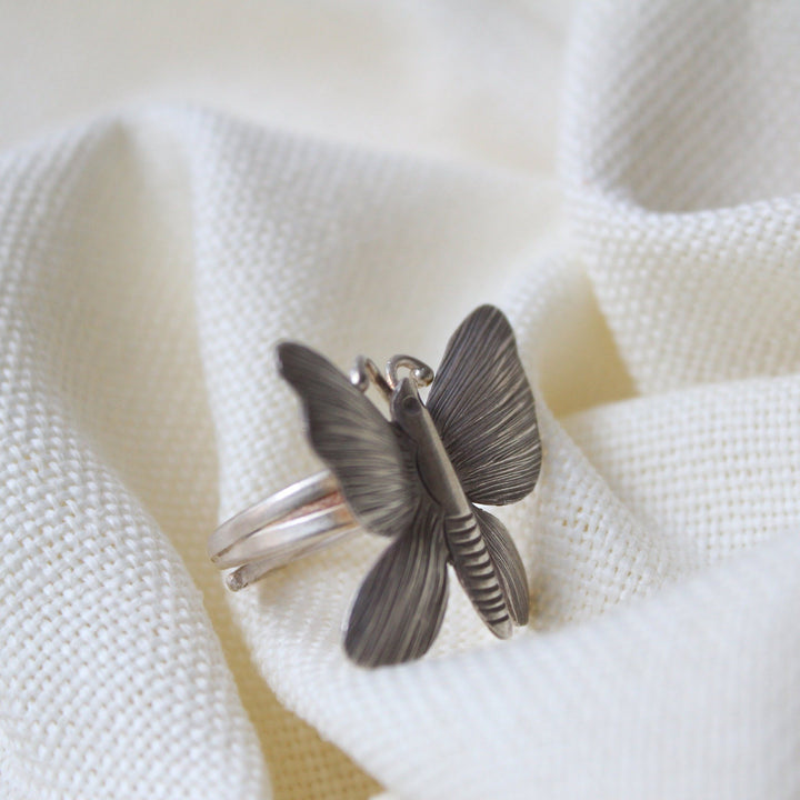 Sterling Silver Butterfly Ring - Maral Kunst Jewelry