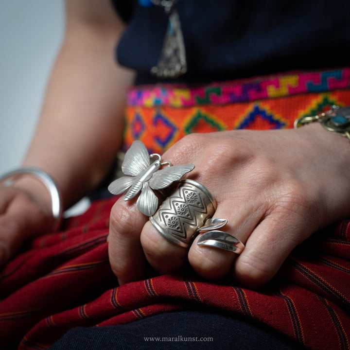 Sterling Silver Butterfly Ring - Maral Kunst Jewelry