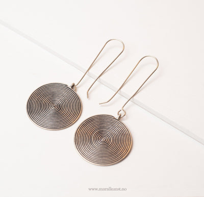 Circle Dangle Drop Hook Earrings - Maral Kunst Jewelry