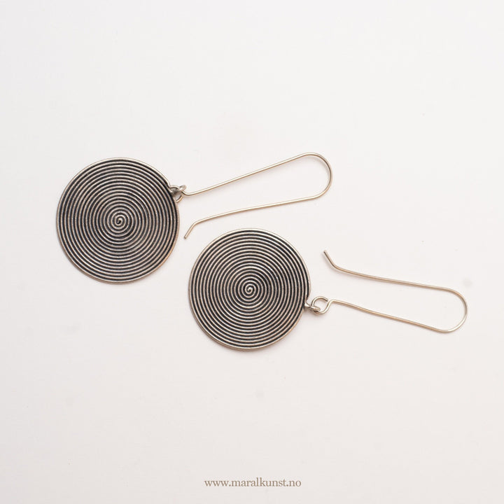 Circle Dangle Drop Hook Earrings - Maral Kunst Jewelry