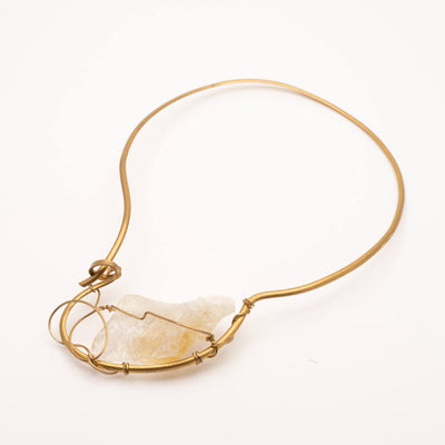 Mexican Citrine Quartz Necklace - Maral Kunst Jewelry
