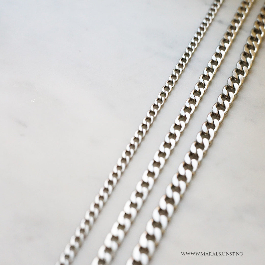 Classic Thin Cuban Chain - Maral Kunst Jewelry