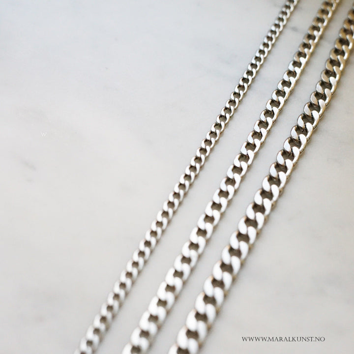 Classic Thin Cuban Chain - Maral Kunst Jewelry