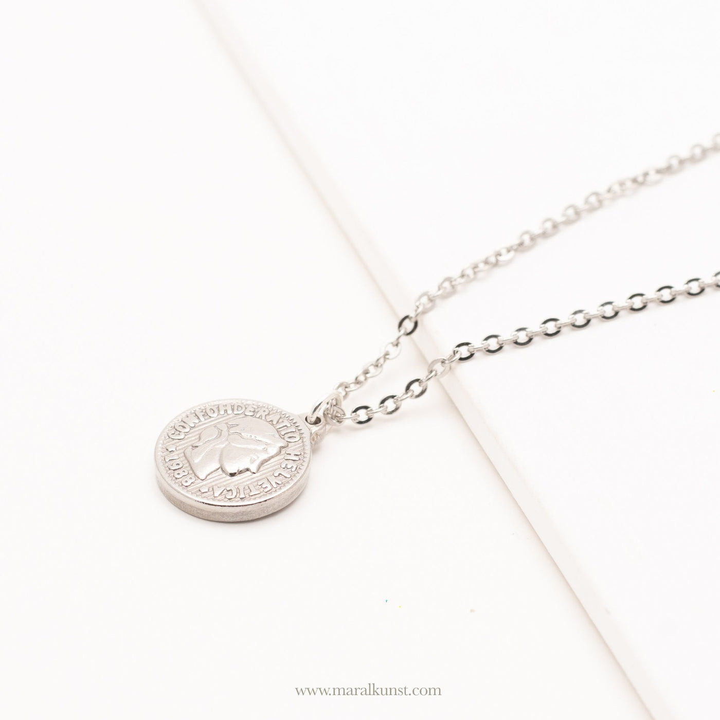 Confoederatio Helvetica Coin Necklace - Maral Kunst Jewelry