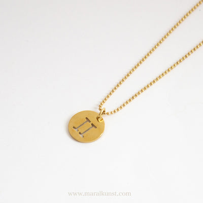 Gemini Zodiac Necklace - Maral Kunst Jewelry