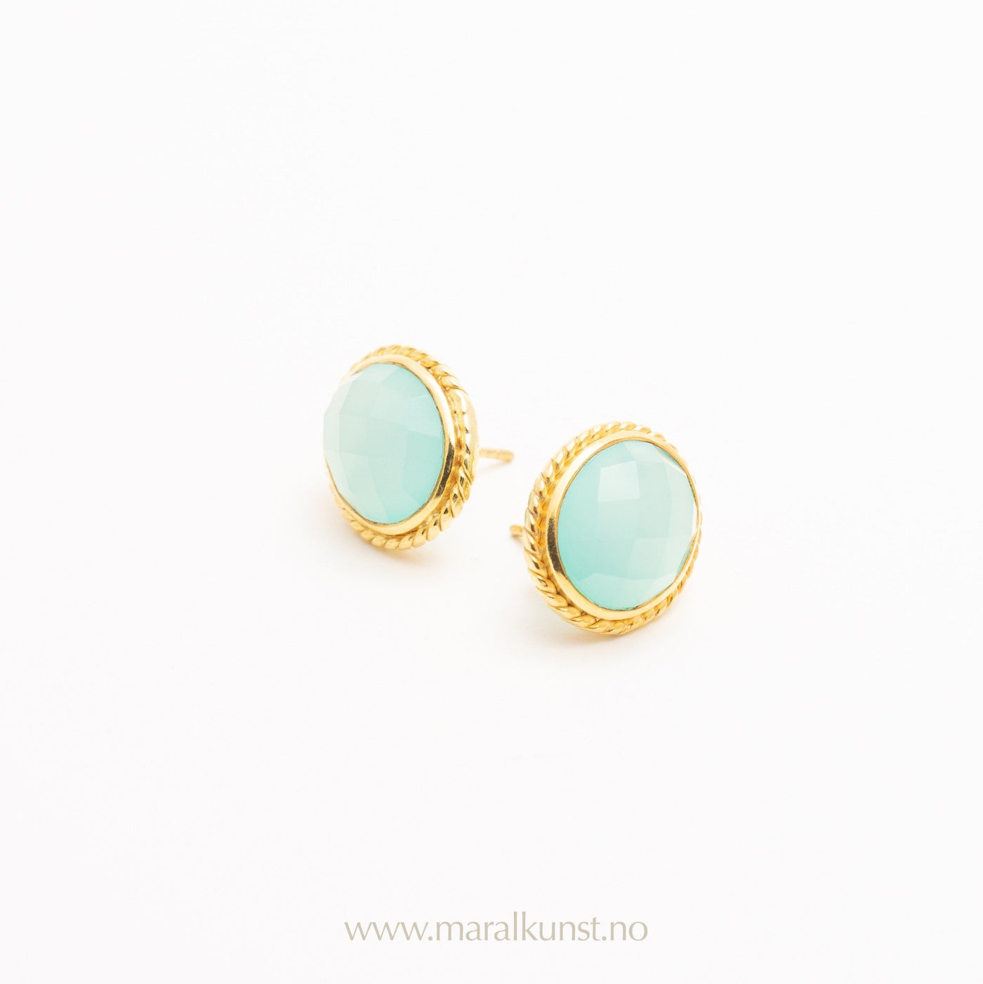 Aquamarine stone Earrings - Maral Kunst Jewelry