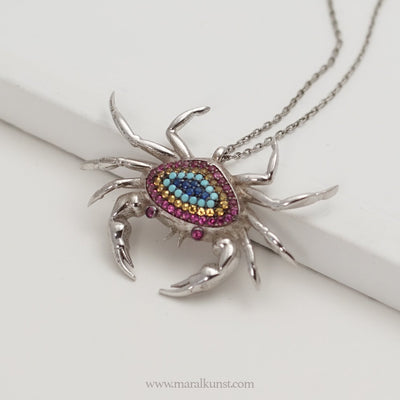 Crab Silver Necklace - Maral Kunst Jewelry