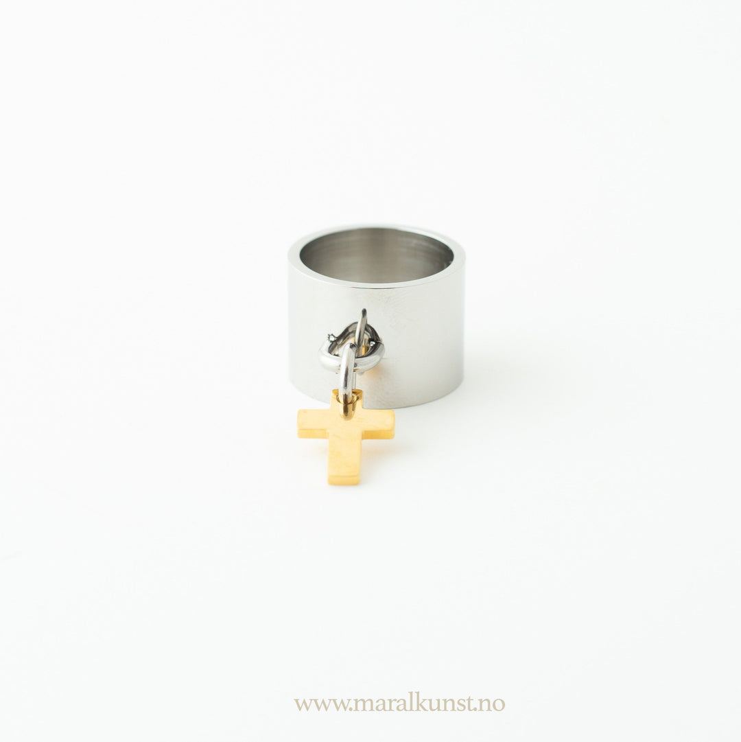 Faith Hope Love Cross Ring - Maral Kunst Jewelry