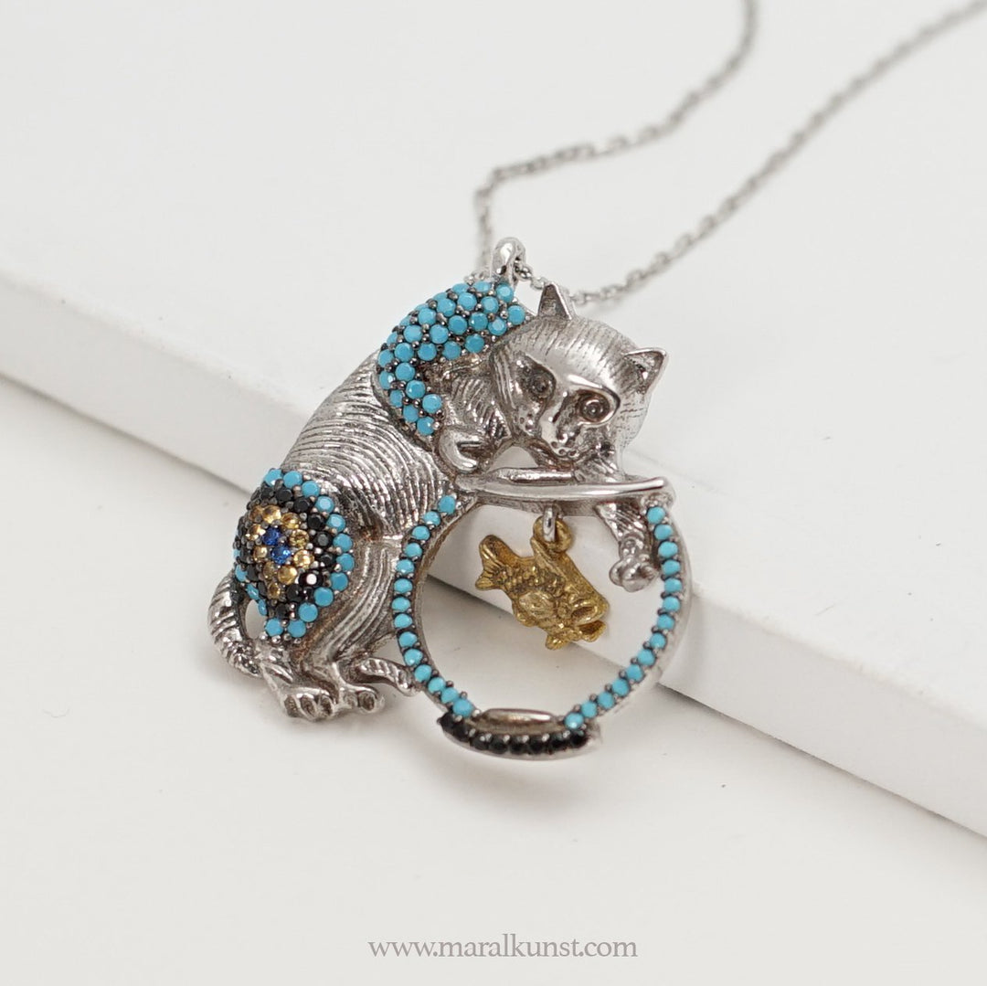 Crystal Cat Totem Necklace - Maral Kunst Jewelry