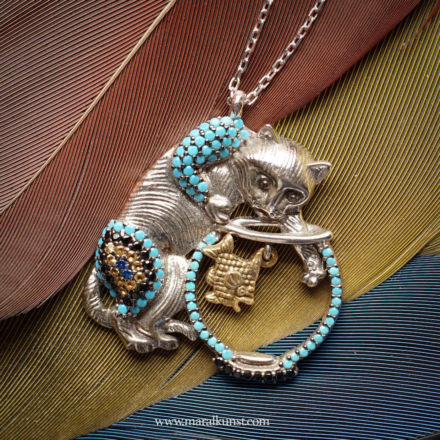 Crystal Cat Totem Necklace - Maral Kunst Jewelry